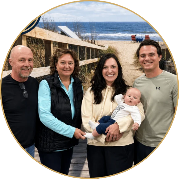 The Poole Family Beach Photo